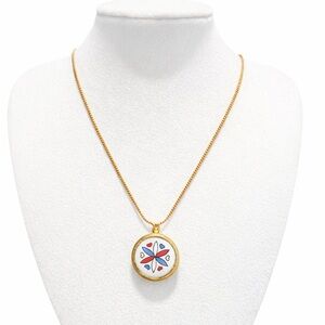 Vintage- Avon “Love Compass”Elegant Gold Necklace with heart shaped figures